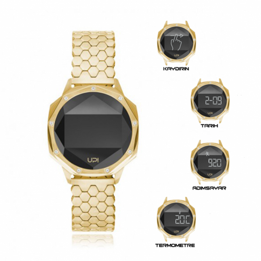 UPWATCH ICONIC GOLD NINE SET WITH SWAROVSKI® TOPAZ