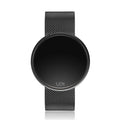UPWATCH ROUND BLACK STEEL BLACK STRAP