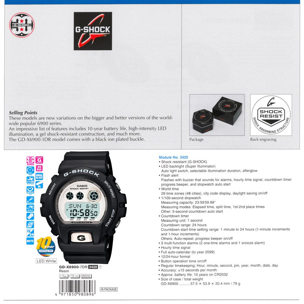 CASIO GD-X6900-7DR